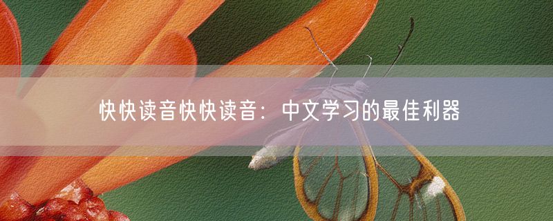 快快读音快快读音：中文学习的最佳利器